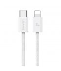 Usams SJ605 Cable USB-A To Lightning, 2M, 2.4A - White