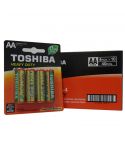 Toshiba pilas 4 u. AA Carbon Zinc R6KE BP-4 1.5V