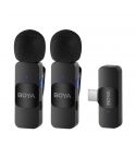 Boya Type-C 2.4GHz Dual Channel Wireless Microphone System, BY-V20 - Black