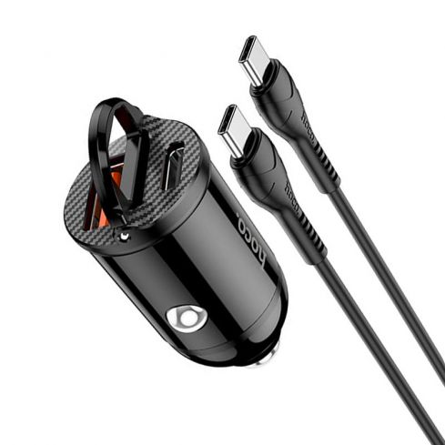 Hoco NZ2 Fast Car Charger Type-C PD 30W - Black