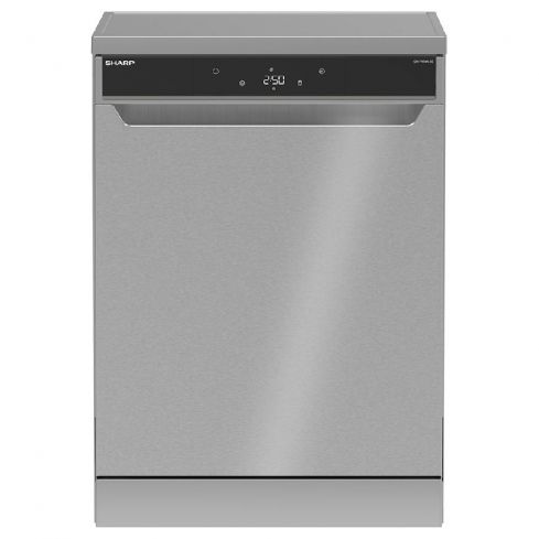 Sharp Dishwasher 14 Person, 60Cm, Inverter, Digital, 10 Programs, QW-V1014A-SS - Stainless Steel
