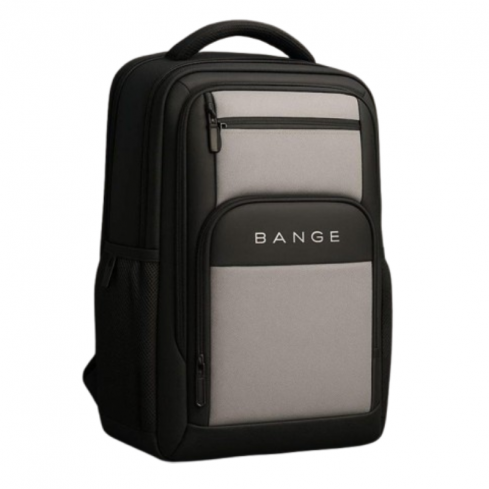 ATA Bange 018  Laptop Backpack 15.6 inch Large Capacity USB Charging Port Waterproof - Grey 