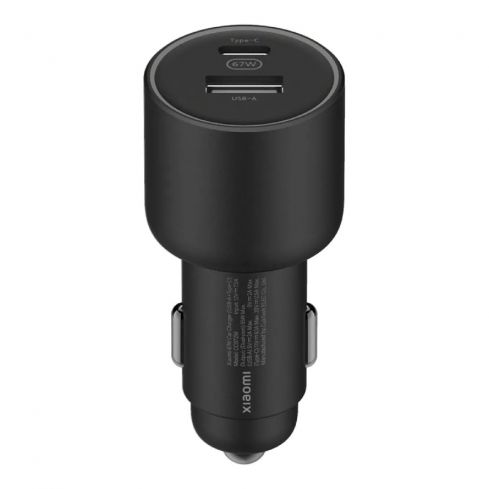  شاومي شاحن سيارة 67 وات (USB-A + Type-C) - أسود